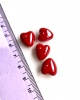 7411-к Керамическая бусина "Сердце" 12*15мм, красная