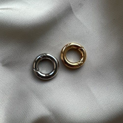 6307-з Карабин-кольцо, 15 мм, позолота